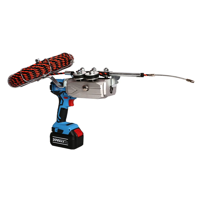 Industrial Heavy Duty Electric Cable Wire Puller 20V Li-ion Brushless Power Pipe Threader Electric Wire Threading Machine