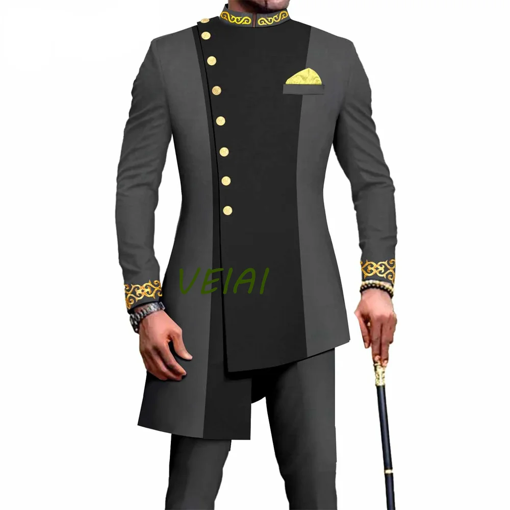 Double Breasted Suits For Men Luxury Formal Prom Party Wedding Costume Hombres Peaked Lapel Jacket Pants Two Piece Masculinos