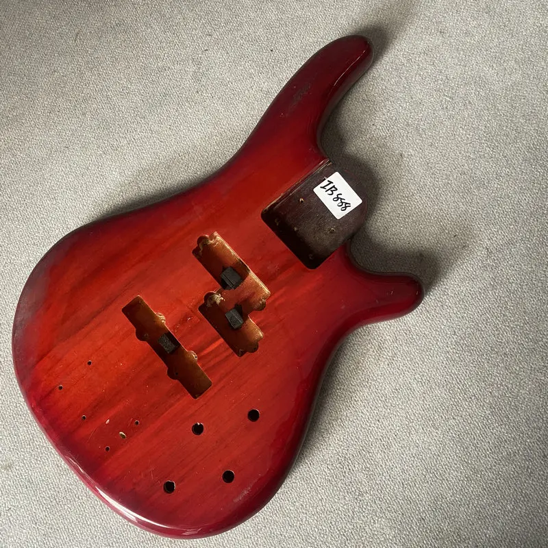 IB888 Custom Order Transparent Red 5 Or 6 String Active PJB Pickups Electric Guitar Bass Body Solid Wood Right Hand DIY Part