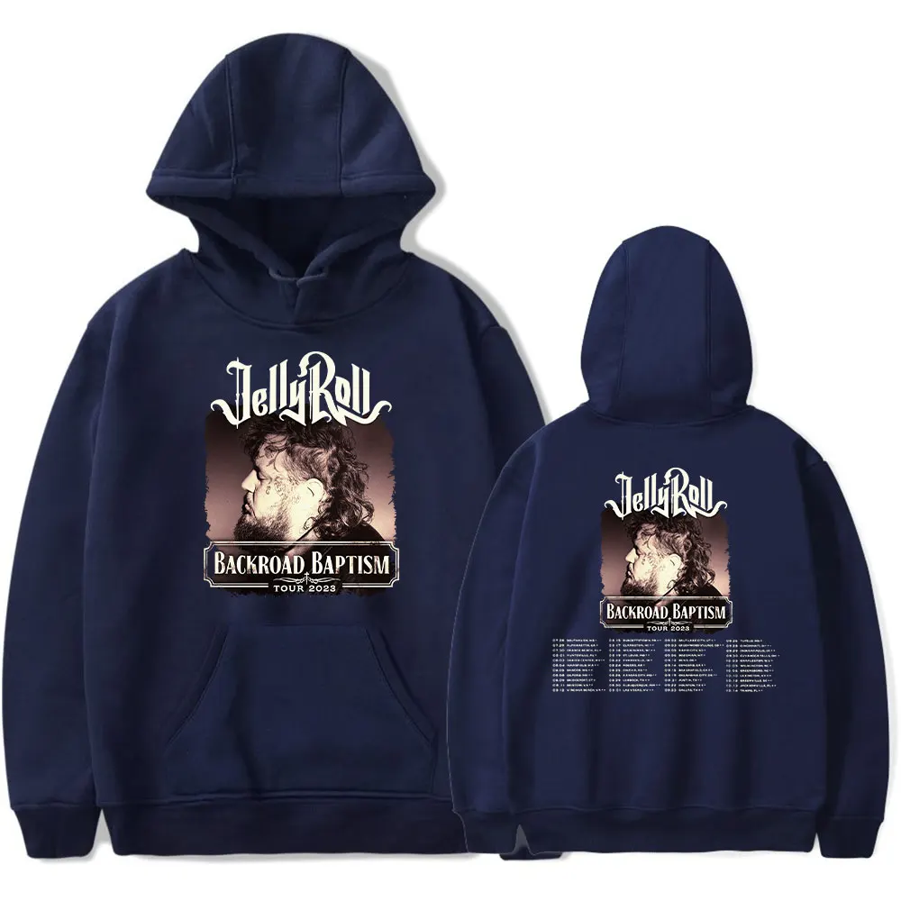 Jelly Roll Backroad Baptism Tour Hoodie 2023 New Hip Hop Long Sleeve Streetwear Men Women Hooded Sweatshirt Fashion Clothes