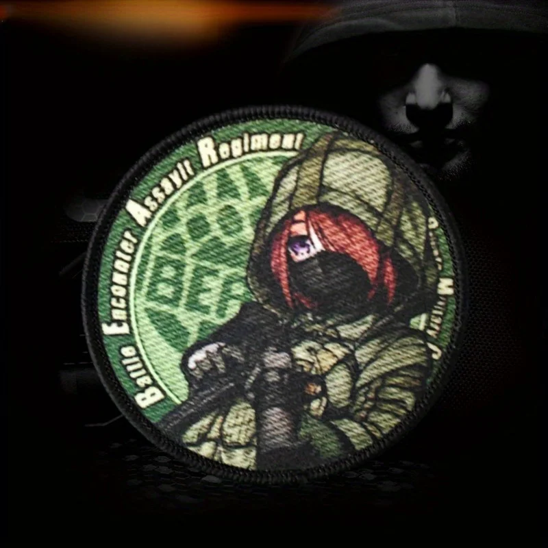 2026 Neuer Anime-Taktik-Patch, Taktisches Mädchen-Moralabzeichen, Militär-Armband, Dekorativer Aufnäher, Patch für Kleidung, Klettverschluss