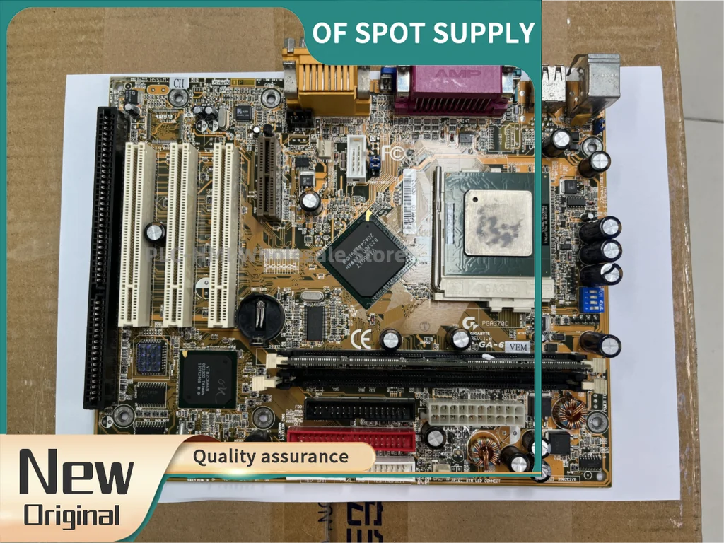 100% tested original 8601T GA-6VEML GA-6VEM ISA industrial board motherboard with 3PCI VGA LPT 1 ISA slot+CPU memory fan