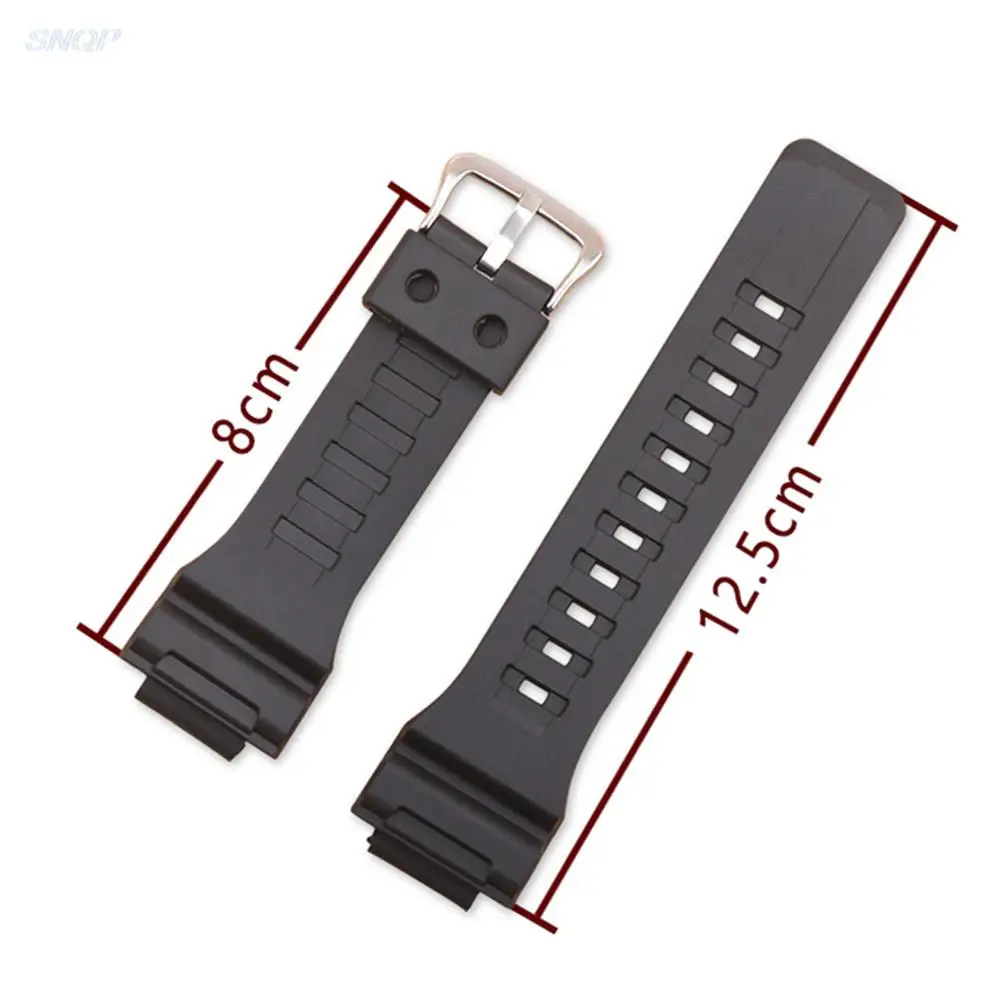 18mm Black Resin Matte Strap for Casio G-Shock AQ-S810W S800W AEQ-110W W-735H SGW-300H Sport Silicone Watch Band Accessories