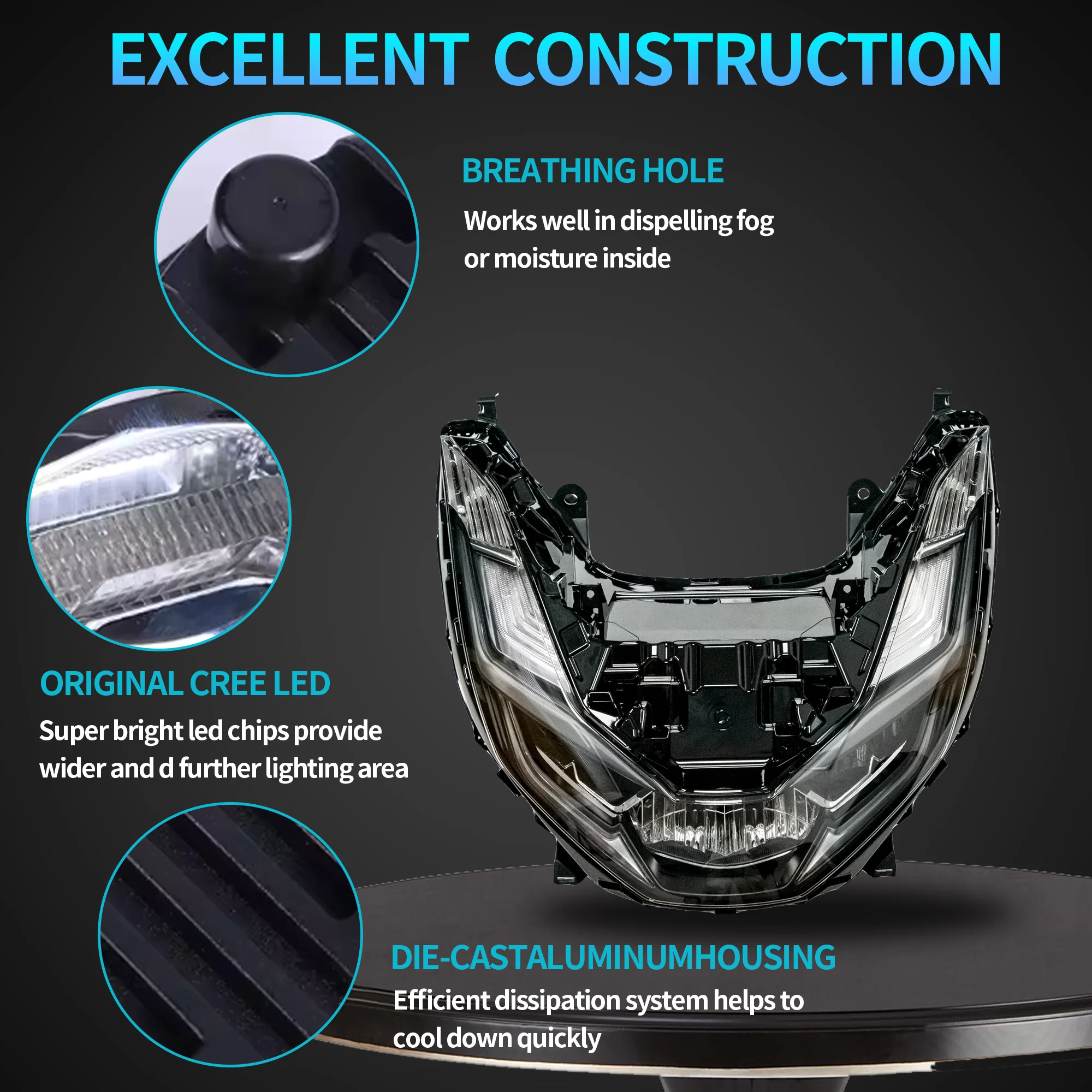 オートバイのヘッドライトアセンブリホンダ PCX125 PCX150 PCX160 2021
