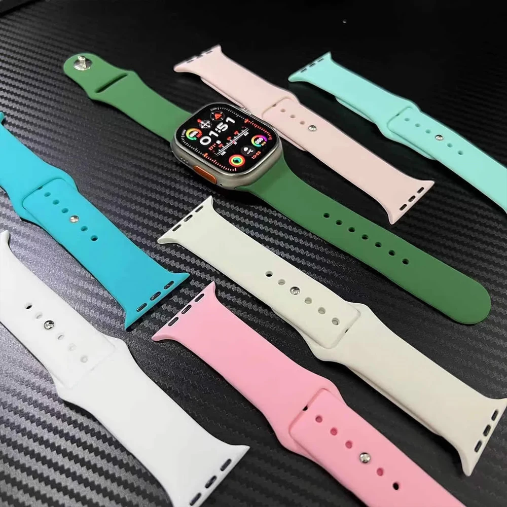 Официальные ремешки для веб-сайта для Apple Watch, ремешок 45 мм, 42 мм, 46 мм, 44 мм, 41 40 мм, Ultra 2, 49 мм, браслет correa iwatch 10 9 7 8 SE 5 6