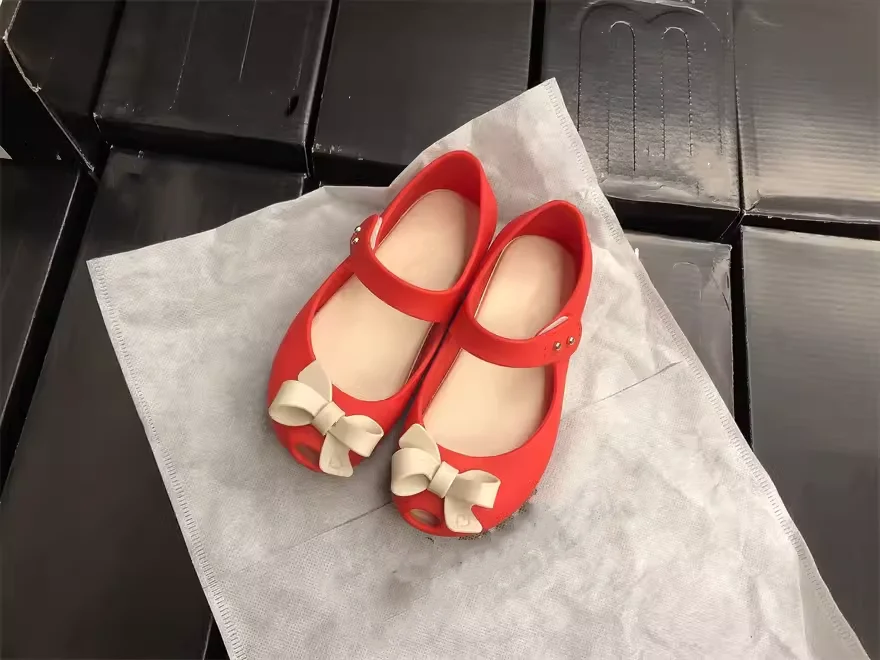 Sweet bow non-slip jelly shoes for summer kids