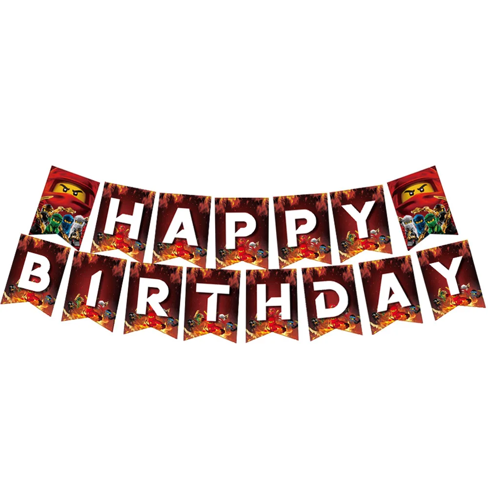 Ninjago Party Dekorationen Teller Becher Geschirr Tortendekoration Servietten Geschenke Geburtstagsparty-Zubehör Hochzeitszubehör Belohnungen Preise – Detail 3
