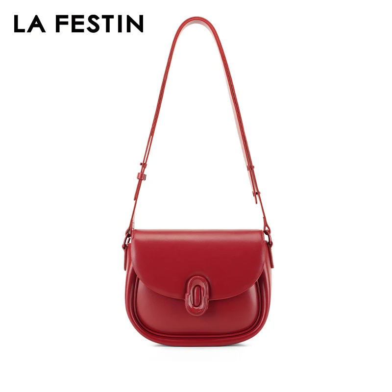 LA FESTIN New Women's Bag Track Saddle Bag Commuter One Shoulder Crossbody Female Minority Design Underarm Wedding Bag