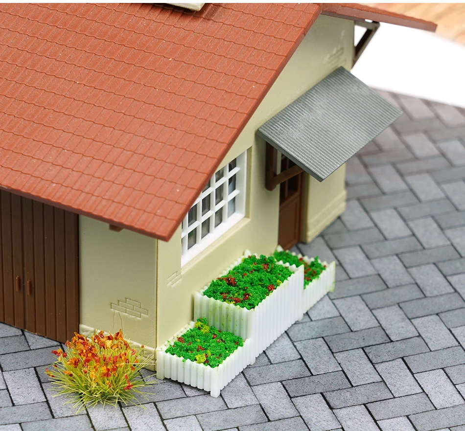 5 Stück 1/75-200 Blumenbeet Sukkulenten-Pflanzentopf Eisenbahn-Parterre Stadtgarten Landschaft HO-Maßstab Modellbahn-Zubehör – Detail 9