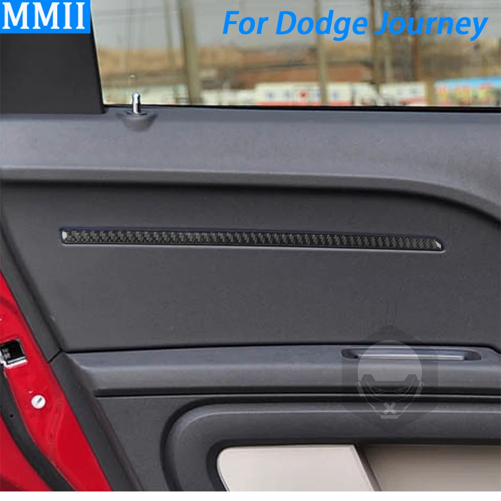 

For Dodge Journey 2009-2010 Real Carbon Fiber Inner Door Panel Decorative Strip Car Interior Decoration Accessories Sticker