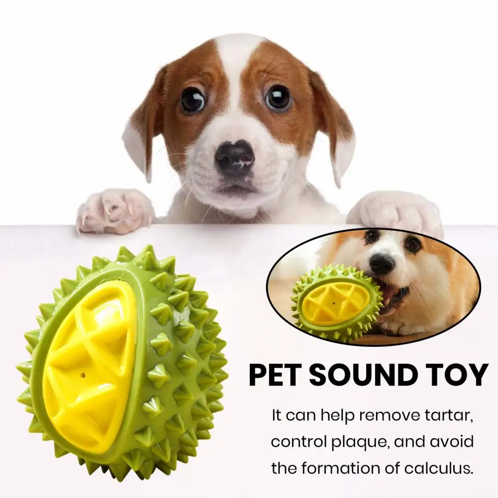 Tpr Material Dog Chew Toy Dog Toy with Raised Texture Durable Teeth Molar Toy Durian-shaped Dog Teething Toy with for Training