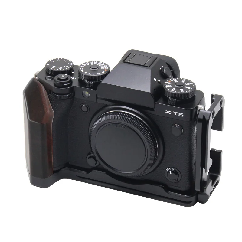 CozyShot Wooden Extension Camera L Bracket Hand Grip Holder for Fujifilm Fuji X-T5 XT5