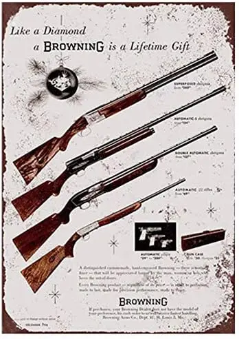 1c,Vintage Old Style Decorative Poster for Shot Gun Wall Art Tin Signs Man Cave Decor  Tin Sign Iron Painting