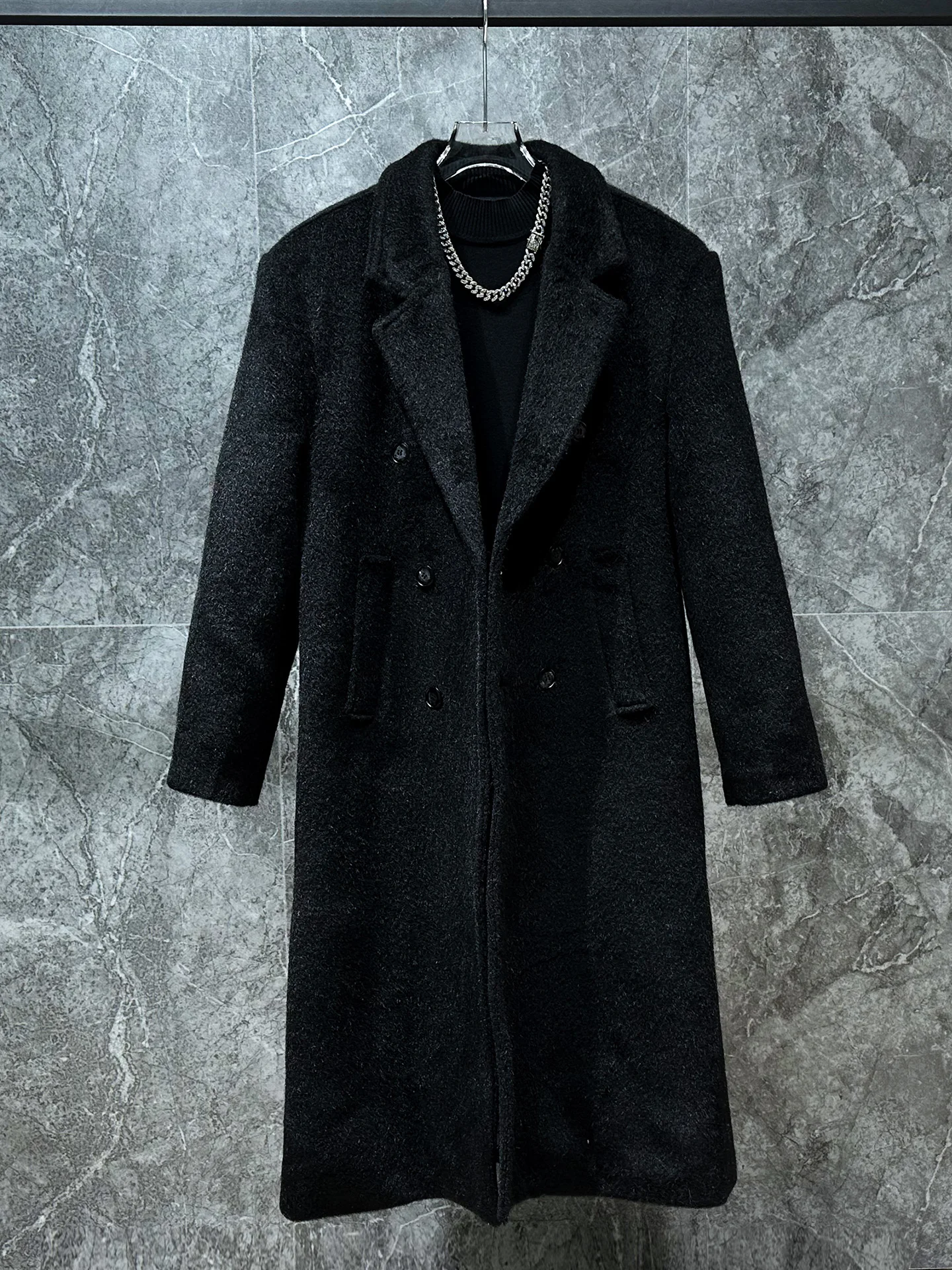 

Модное мужское утепленное шерстяное пальто в корейском стиле, повседневная модная верхняя одежда для молодежи, зимний сезон, длинный рукав