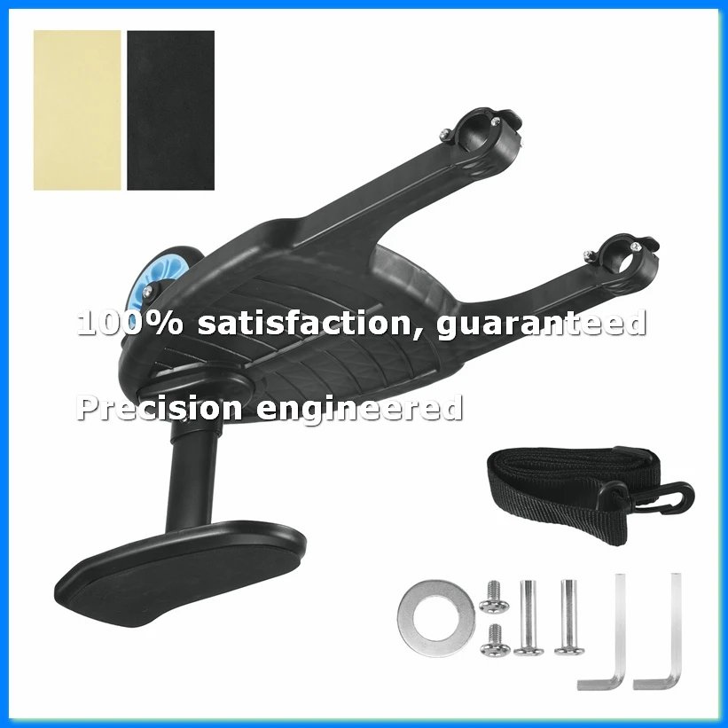2PackX(Baby Stroller Wheeled Board Kids Wheel Board Stroller Step Stand Ride on Boards Plate Detachable Seat Blue)