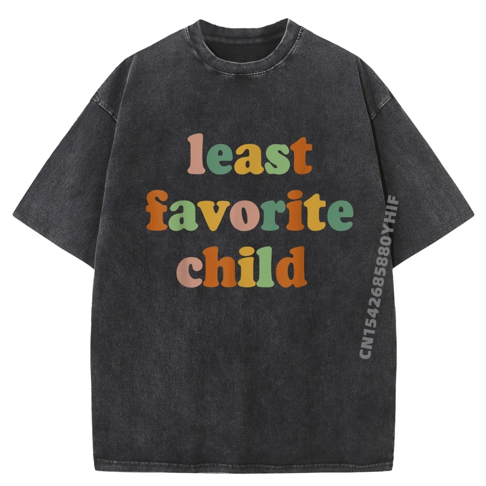

Least Favorite Child Dad Son Free Shippping Items Lowest Prices Cheap Mens Graphic Tees Letter Washed Shirt Simple