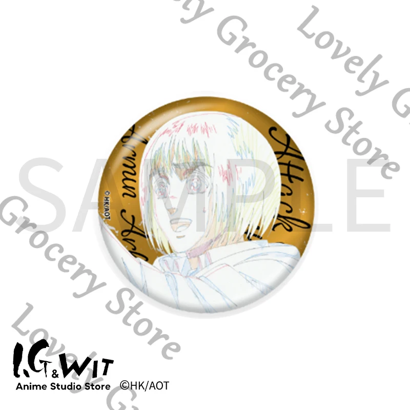 公式アニメ進撃の巨人進撃の巨人アルミン・アルレルトコスプレチャームブリキエンブレムバッジ飾り漫画マスコットギフト