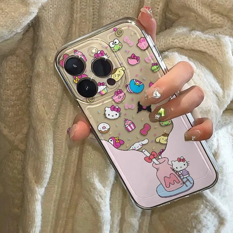 Soda Cute Sanrios Hello Kittys Clear Case For Samsung A73 A72 A71 A55 A52 A51 A50 A35 A33 A32 A31 A30 A24 A23 A22 A13 A12 A05 5G