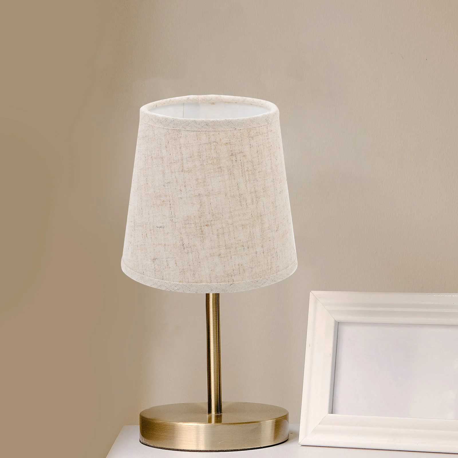 2pcs Fabric Lamp Shade 25Cm Simple Design Table Floor Desk Lamp Cover Replacement Household Decorative Lighting Shades