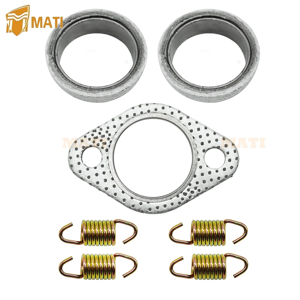 Exhaust Muffler Gasket Seal Spring Rebuild Kit for Polaris 01-14 Sportsman 400 450 500 Ranger 400 425 500 Scrambler 500 Hawkeye