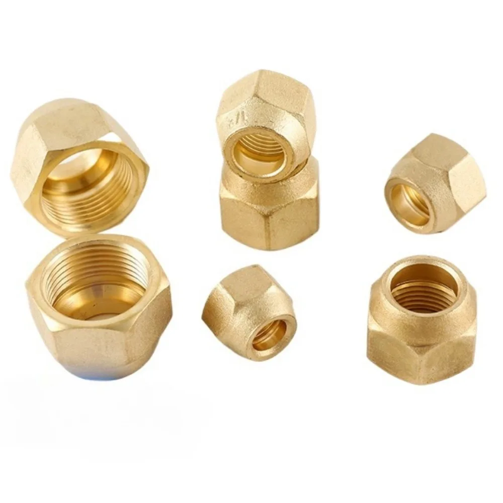 Brass Forg Hex Nut Open Cap 45-Deg SAE-Standard 1/4
