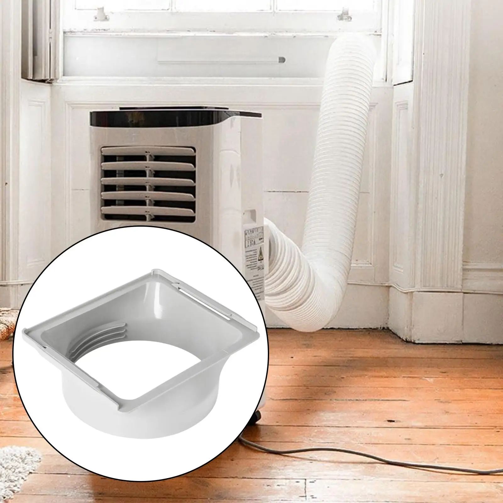 Portable Air Conditioner Exhaust Hose Connector Square Duct Extension Adapter Easy Install Repair for Window Vent Kit