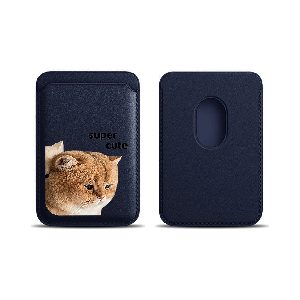 Niedliches Kätzchen-Leder-Kartenetui für Paare, Handy-Kartenhalter für Magnetische Hüllen, Geeignet für alle iPhone Magsafe Karten-Handy-Rückseiten-Taschen – Detail 15