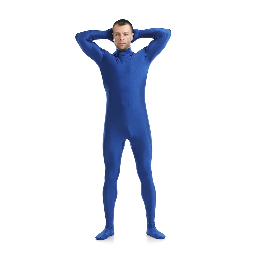 Aanpassen Tailor Made Royal Blue Zentai Pak Spandex Kleding Skin Suit Catsuit Halloween Kostuums Volwassen Bodysuit Unisex Unitard