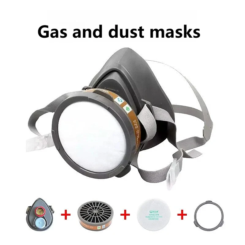 A Gas Mask Activated Carbon Gas Mask Spray-painted Protective Face Mask Gas Protection Formaldehyde Painter's Mask  Protection