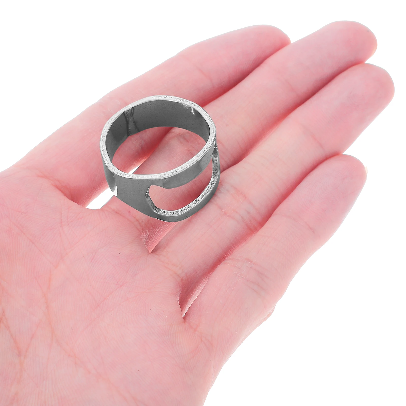 

10Pcs Stainless Steel Finger Ring Bottle Opener Creative Beer Home Bar Utility Silver Rings Finger Stainless Steel
