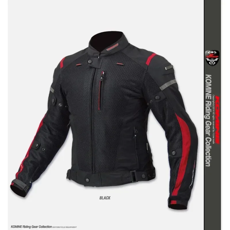 Komine Jk069 Motorcycle Jacket Men's and Women's Summer Breathable Fall Resistant Jacket Off-road Racing Clothing Equipment