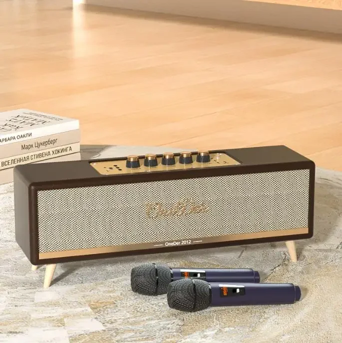 

Oneder D8 High Quality Wireless Speaker Home Theater 3D System With Two Microphone For Karaoke