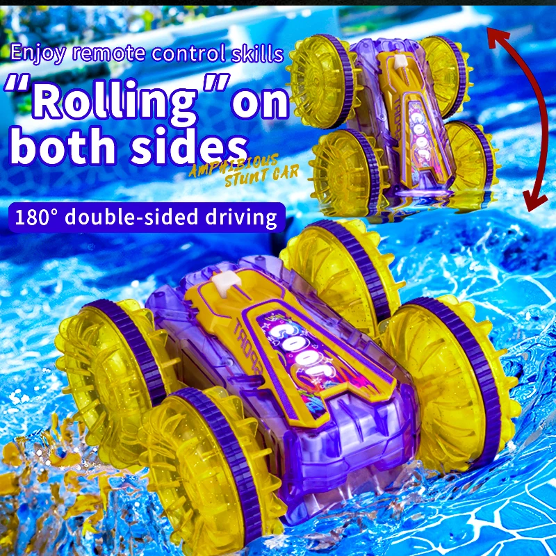 Amphibious Electric Remote Control Vehicle, Music, Lighting, Gesture Sensing, Off-road Vehicle, Children's Christmas Gifts