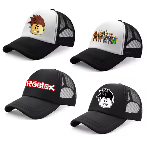 ROBLOX Game Creativity Peripheral Cartoon Baseball Hat Europe and America Anime Cartoon Net Hat Letter Sunshade Sunscreen Cap