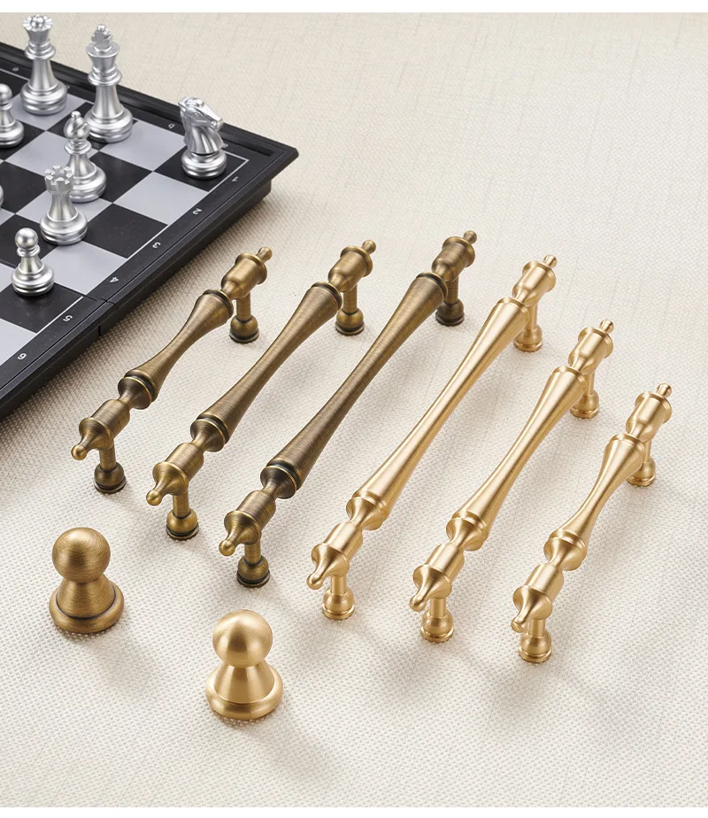 Solid Brass Cabinet Handles Koobs, Vintage Hammered Knobs Handles for Kitchen Cupboard & Wardrobe, Premium Home Hardware