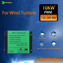 5000W Free Energy PWM Wind Charge Controller 12v/24v AUTO For Wind Turbine Generator Water Proof High Heat Dissipation Design