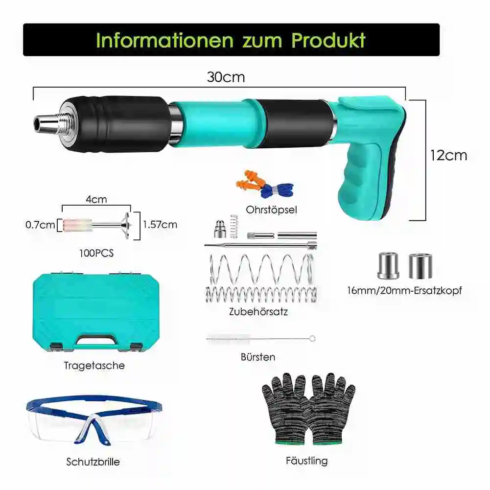 ABKW-Wall Channel Fixing Nailer Ceiling Installation Tool Pneumatic Nail Gun Silent Nail Gun With Storage Toolbox And 100 Nail