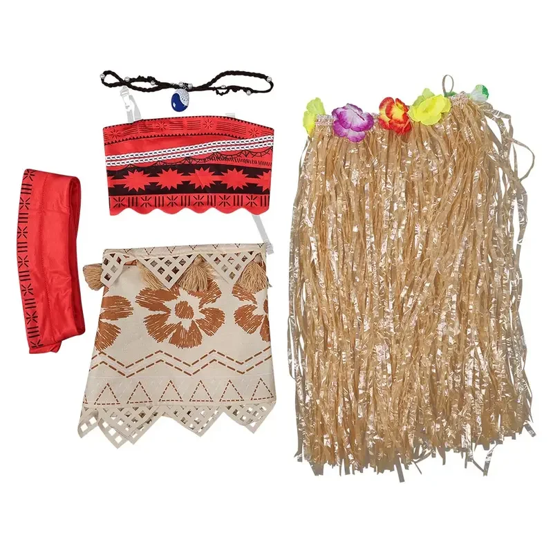 FC6Cartoon Ocean Princess Costume Travestimento Carino Moyana Cosplay Fantasia Bambino Ragazze Vestono Collana Kid Gioco di ruolo Fantasia Dre@FC8!
