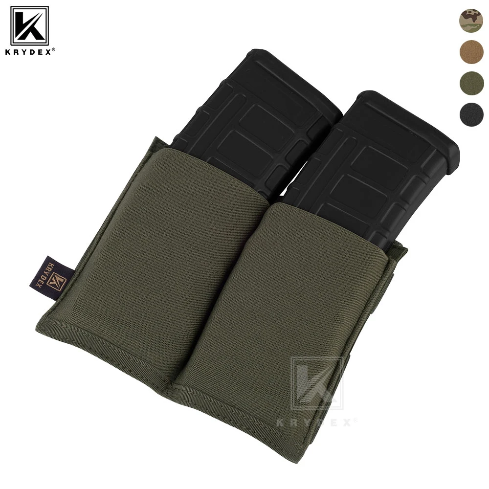 

KRYDEX Тактический эластичный двойной чехол для журналов Fast Draw 556 .223 M4 M16 AR Mag Pouch Molle Держатель для переноски Охотничьи аксессуары