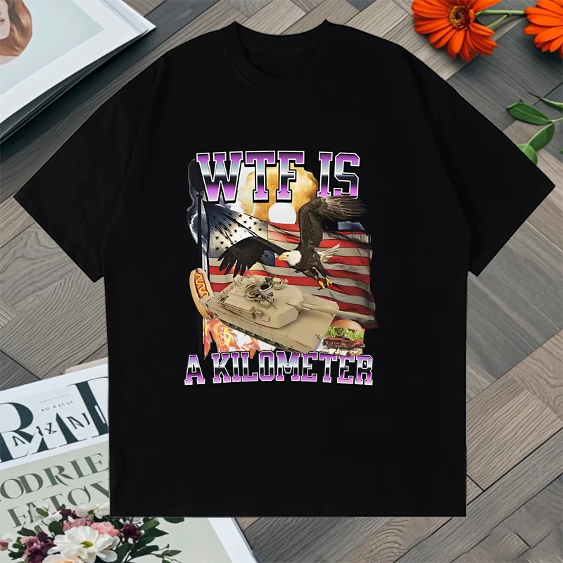 

WTF Is A KMH Expression Pack Graphic Summer Oversized t-shirt 100% Cotton Crew Neck Men Women short sleeve Tee shirt Unisex Tops