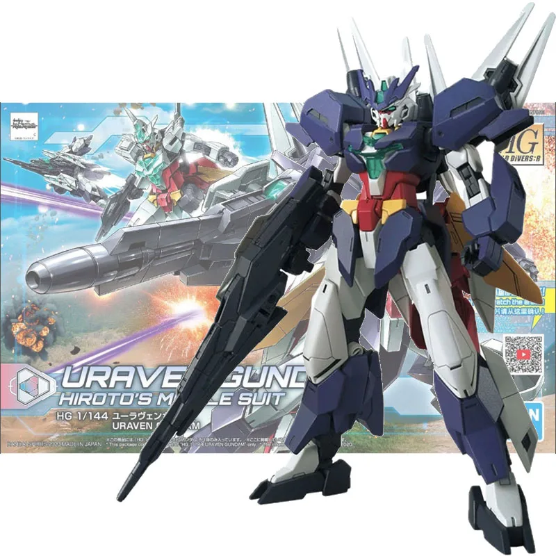 Bandai Original HGBD:R Gundam Build Divers Re:RISE Anime Figure PFF-X7II/U7 Uraven Gundam Action Figure Toys For Children Gifts