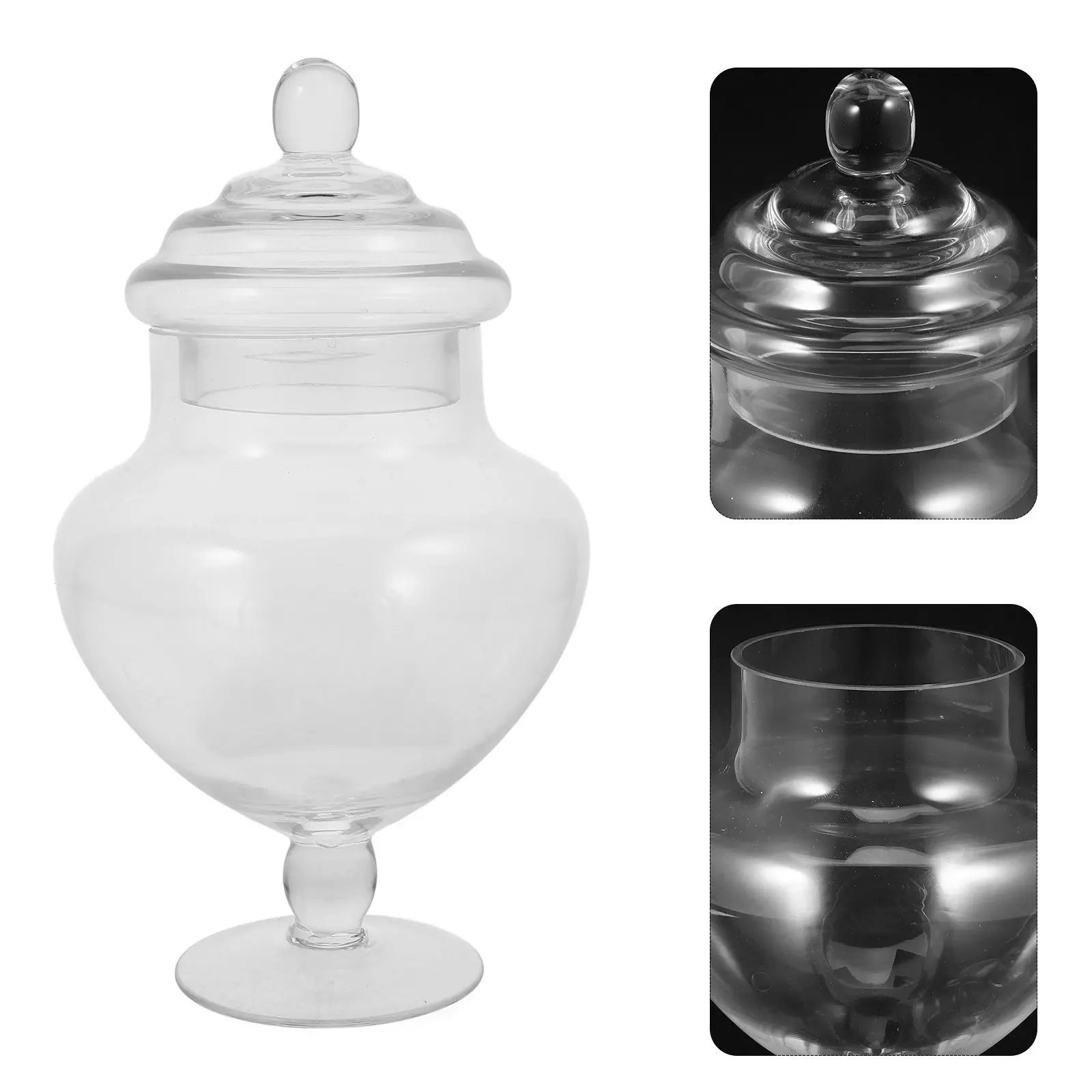 Transparent Candy Glass Canister Small Dried Fruit Holder Cookie Container Clear Gift Packaging Wedding Favor Holder
