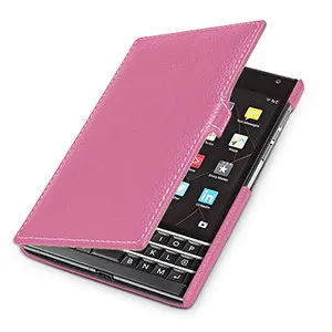 New Classic Design Magnet Book Flip Case Business Folio Flip Real Leather Phone Cover for BlackBerry Passport Q30 Case