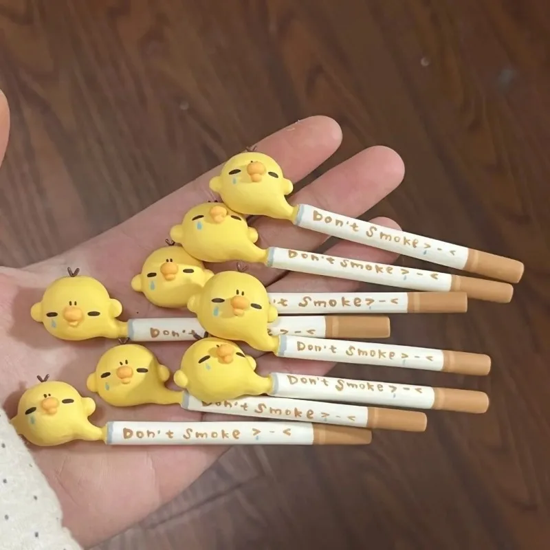 Barrettes à cheveux Crying Chick en forme de cigarette de dessin animé, accessoires pour cheveux 'Ne fumez pas' pour filles et femmes, décoration pour sacs, sacs à dos et chapeaux