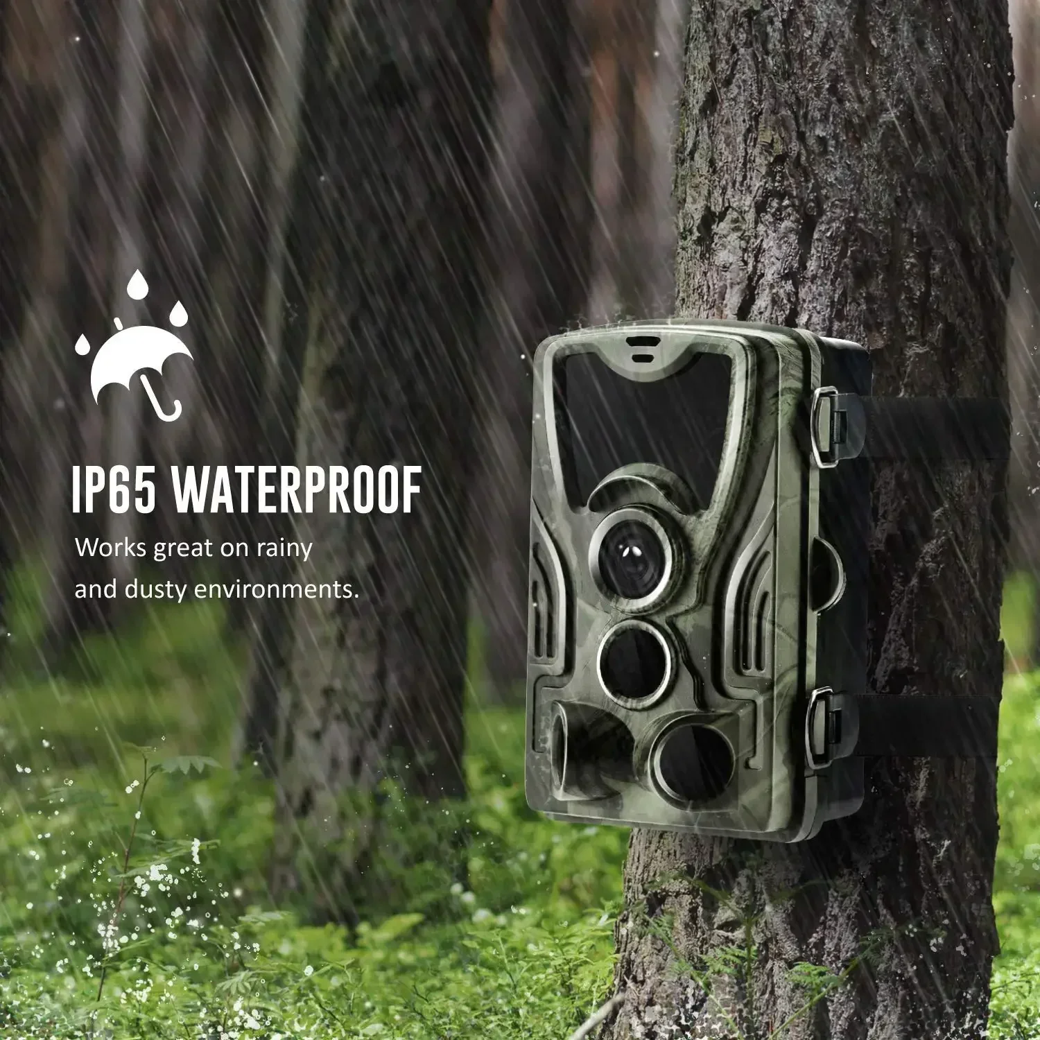 With 5000 MAh Lithium Battery 20MP 1080P Outdoor Hunting Trail Camera  IP65 Waterproof Game Cam Photo Traps Wild Surveillance