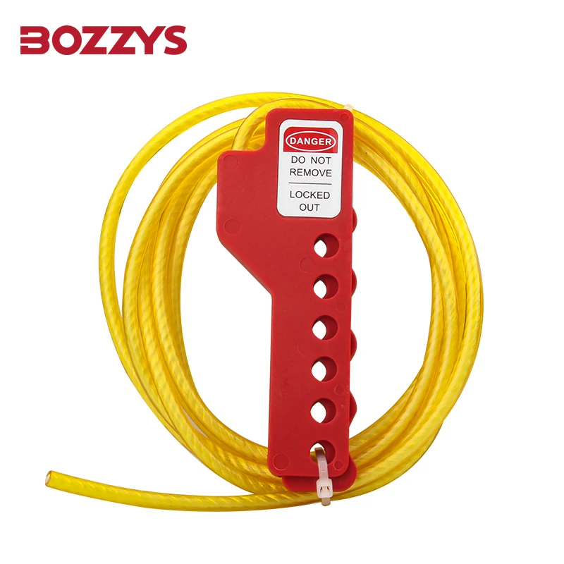 BOZZYS Squeezer Multipurpose Scissor Cable Lockout with Stainless Steel Cable or Isolation Cable for Industrial Lockout-tagout