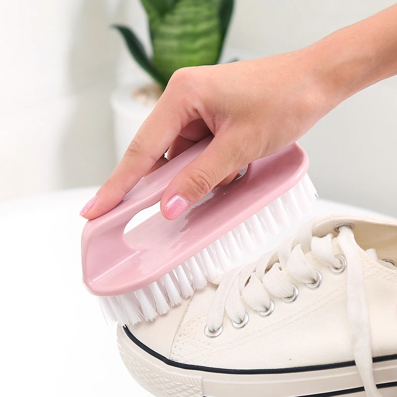 Scrubbing Brush Hard Bristled Laundry Clothes Shoes Scrubbing Brush Portable Plastic Hand Cleaning Brush Kitchen Bathroom