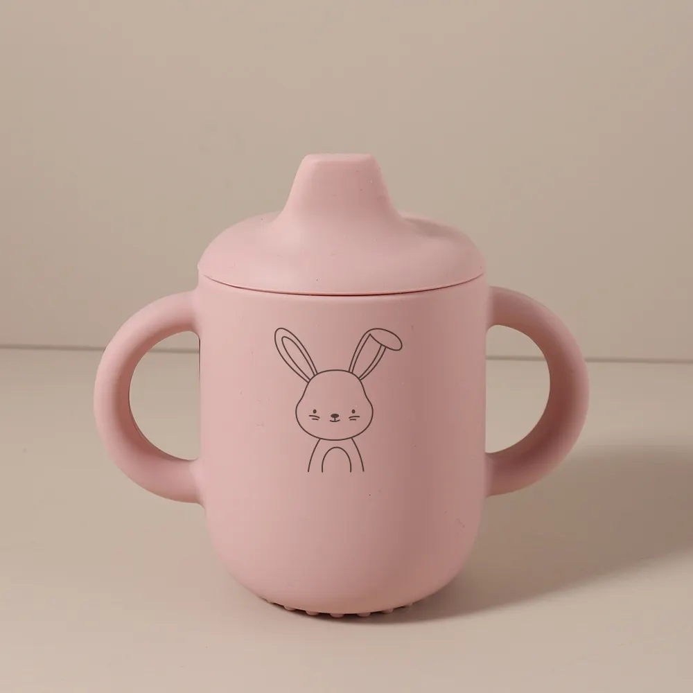 1 قطعة شخصية التخصيص اسم نمط سيليكون كوب امتصاص للأطفال/الصغار أكواب الطفل زجاجة ماء مخصصة