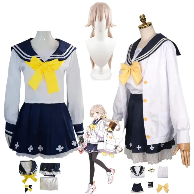 

2025 New Game Blue Archive Hifumi Cosplay Women Jk Uniform Outfit Ajitani Cos Wig Halloween Costume Sets AA