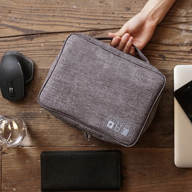 حقيبة تخزين لكابل البيانات والشاحن الرقمي ، إمدادات الطاقة المتنقلة ، اكسسوارات المنتجات الإلكترونية ، حقيبة التشطيب